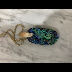 Kendra Scott Abalone shell long necklace in gold
